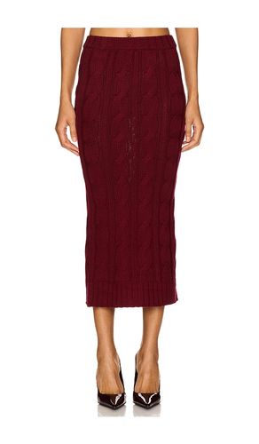 Long Knit Skirt in Burgundy. - size L (also in S, XS) - Rowen Rose - Modalova