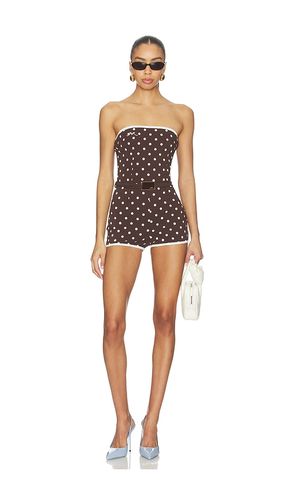 Polka Dots Bustier Mini Jumpsuit in . Size 36. Also in 38 - Rowen Rose - Modalova