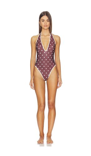 V Neck Backless Swimsuit in Brown. - size 34 (also in 40, 42) - Rowen Rose - Modalova