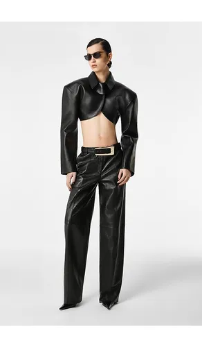 Agnes Cropped Leather Jacket in . - size M (also in S, XS, XXS) - REVOLVE LOS ANGELES - Modalova
