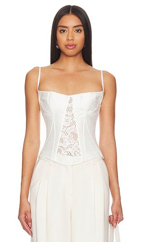 Linen And Lace Bustier Top in . - size 36/S (also in 38/M, 40/L, 42/XL) - Rozie Corsets - Modalova