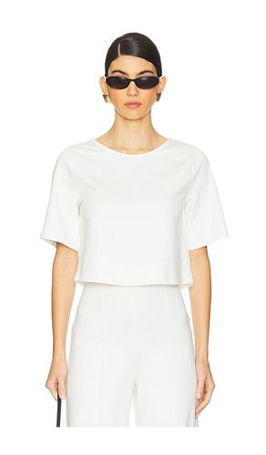 Ponte Knit Short Sleeve Top in White. - size L (also in M, S, XS) - Ripley Rader - Modalova
