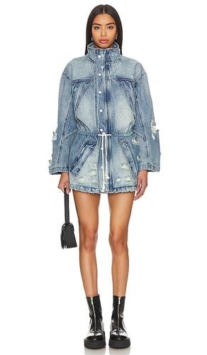 Cinched Waist Parka in Denim-Medium. - size S (also in XS) - RTA - Modalova