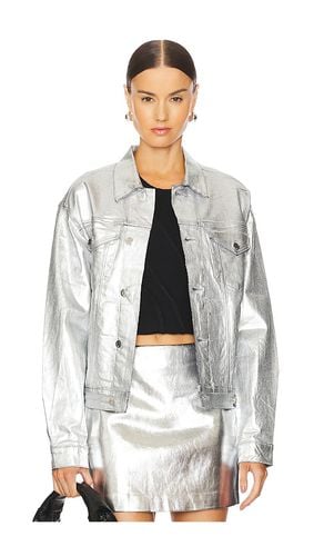 Odelia Oversized Denim Jacket in Metallic . - size L (also in M, S) - RTA - Modalova