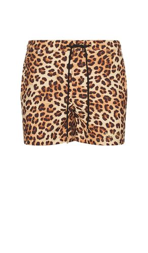 Amalfi Boardshort in Leopard in Brown. - size L (also in M, S, XL/1X) - Runaway The Label - Modalova