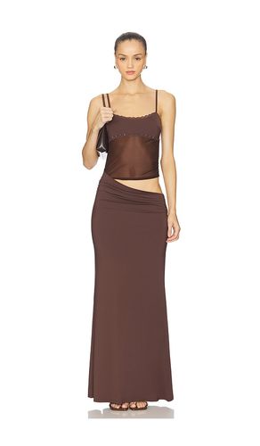 Celyse Midi Dress in Chocolate. - size L (also in M, S, XL, XS) - Runaway The Label - Modalova