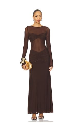 Romy Ruched Maxi Dress in Chocolate. - size L (also in M, S, XL, XS) - Runaway The Label - Modalova