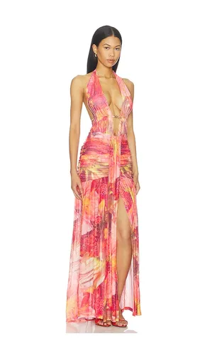 Adrianna Plunge Ruched Maxi Dress in . Size L. Also in M, S, XL - Runaway The Label - Modalova