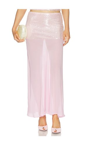 Adeluna Sheer Bottom Maxi Skirt in Pink. - size S (also in M, L, XL) - Runaway The Label - Modalova
