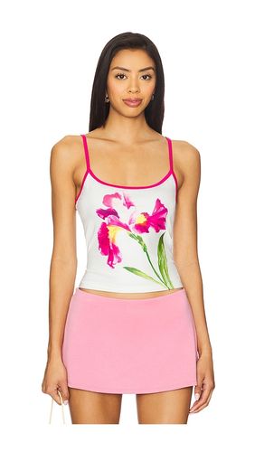 Paradise Tank in White,Fuchsia. - size L (also in M, S, XL, XS) - Runaway The Label - Modalova