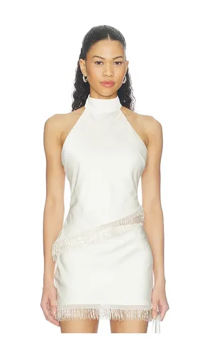 Valia Halter Asymmetrical Hem Top in White. - size L (also in M, S, XL, XS) - Runaway The Label - Modalova