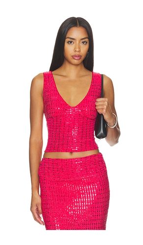 Retta V-Neck Top in Red. - size L (also in M, S, XL, XS) - Runaway The Label - Modalova