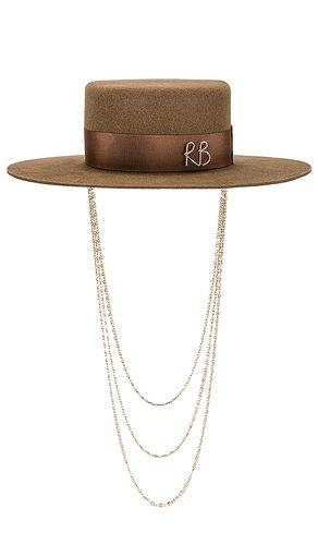 Monogram Embellished Canotier Hat in . - size M (also in XS) - Ruslan Baginskiy - Modalova