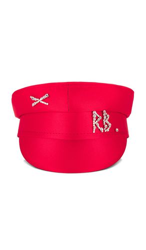 Crystal-embellished Satin Baker Boy Cap in . - size M (also in S, XS) - Ruslan Baginskiy - Modalova