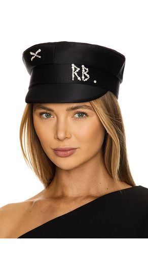 Crystal-embellished Satin Baker Boy Cap in . Taglia S - Ruslan Baginskiy - Modalova