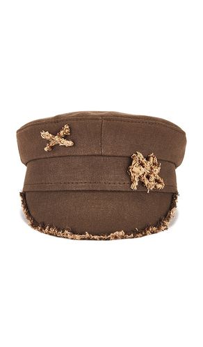 Monogram-embellished Fringed Baker Boy Cap in . Size M. Also in S, L - Ruslan Baginskiy - Modalova