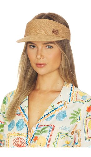 Monogram-embellished straw visor in color neutral size all - Ruslan Baginskiy - Modalova