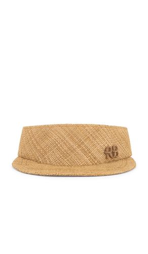 Monogram-embellished Straw Visor in - Ruslan Baginskiy - Modalova