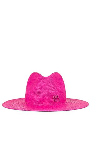 Monogram-embellished Fedora Hat in Fuchsia. - size L (also in XS) - Ruslan Baginskiy - Modalova