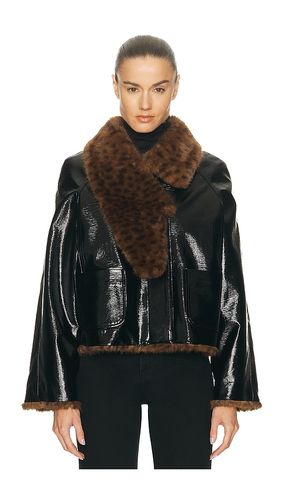 Pu Leopard Print Jacket in . Size M-L. Also in S-M - REVOLVE x JJ - Modalova