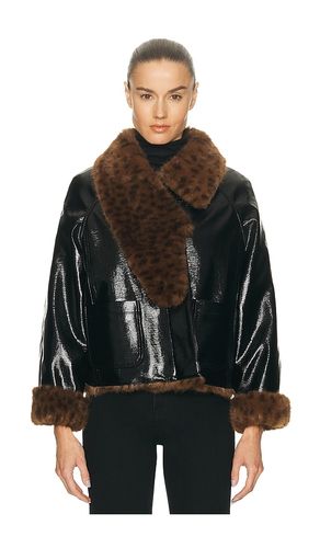 Pu Leopard Print Jacket in . Size S-M. Also in M-L - REVOLVE x JJ - Modalova