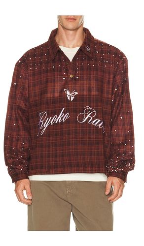 Pullover Rhienstone Flannel in . Size L. Also in M, S, XL/1X - Ryoko Rain - Modalova
