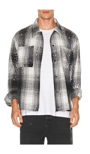 Button Up Rhinestone Flannel in . Taglia S. Also in M, L, XL/1X - Ryoko Rain - Modalova