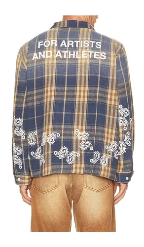 Blue Plaid Paisley Flannel in . Size L. Also in M, S - Ryoko Rain - Modalova