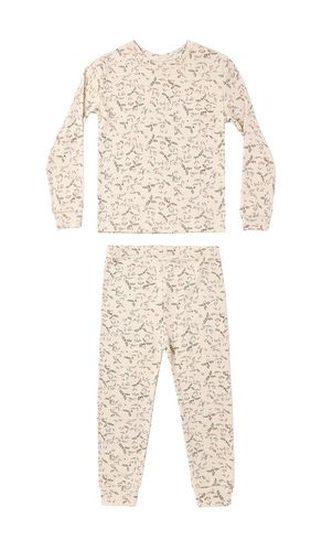Kids Organic Long Sleeve Pajama Set in Cream. - size 2-3yr (also in 4-5yr) - Rylee + Cru - Modalova