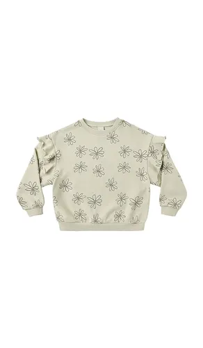 Kids Ruffle Sweatshirt in Green. - size 2-3yr (also in 4-5yr) - Rylee + Cru - Modalova