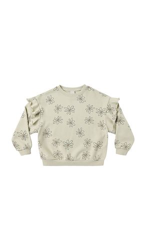 Sudadera ruffle en color verde talla 2-3yr (también en 4-5yr) - Rylee + Cru - Modalova