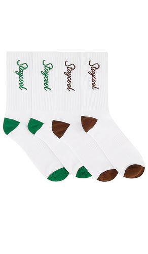 Stay Cool Script Socks in White - Stay Cool - Modalova