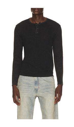 Stonewashed Henley Sweater in . Taglia L. Also in M, XL/1X, XXL/2X - Schott - Modalova