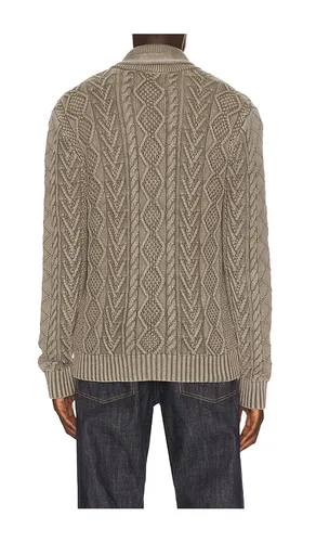 Cable Knit Cardigan in Green. - size S (also in M, L, XL/1X, XXL/2X) - Schott - Modalova