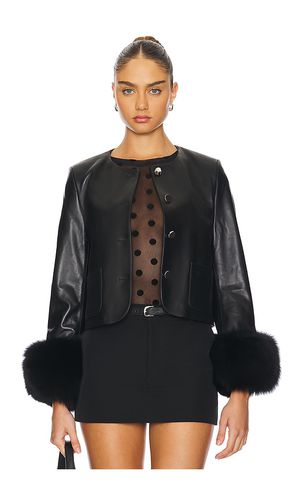 Dawson Leather Jacket With Fur Trim in . - size L (also in M, S) - Susanna Chow - Modalova