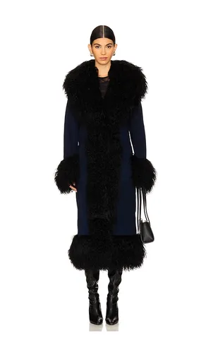 Dorothy Suede Maxi Coat With Fur Trim in . Size M. Also in S - Susanna Chow - Modalova