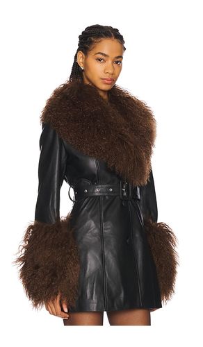 Mimi Leather Coat With Fur Trim in . - size M (also in S, L) - Susanna Chow - Modalova