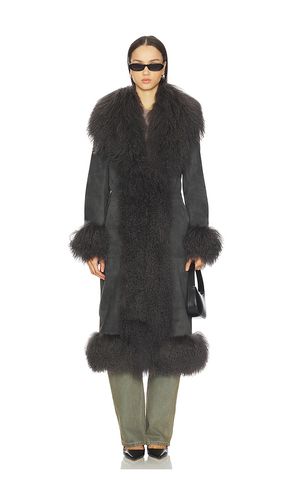 Dorothy Suede Maxi Coat in Grey. - size S (also in M, XL) - Susanna Chow - Modalova