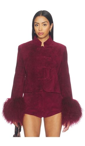 Leighton Shearling Trim Suede Jacket in . Size L. Also in M, S, XS - Susanna Chow - Modalova