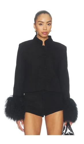 Leighton Shearling Trim Suede Jacket in . Size L. Also in M, S - Susanna Chow - Modalova