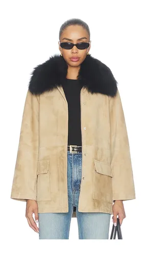 Raegan Suede Feild Jacket in Brown. - size S (also in XL, XS) - Susanna Chow - Modalova