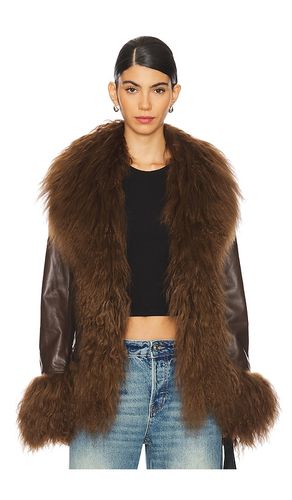Dorothy Leather Coat With Fur Trim in . - size 3XL (also in M, S) - Susanna Chow - Modalova