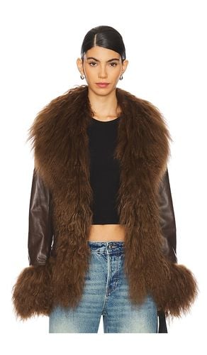 Dorothy Leather Coat With Fur Trim in . - size L (also in M) - Susanna Chow - Modalova