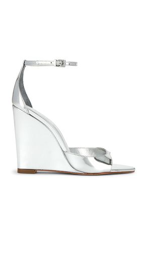 Scarlett Wedge Sandal in Metallic Silver. - size 10 (also in 8, 8.5, 9.5) - Schutz - Modalova