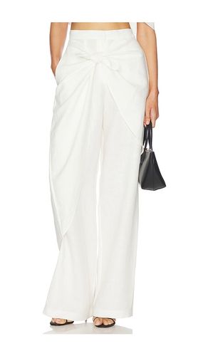 Knot high waisted pants in color ivory size S (also in XS, M, L) - SELMACILEK - Modalova