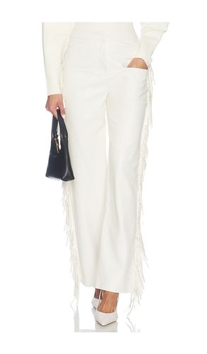 Fringe Pant in White. - size L (also in M, S, XS) - SELMACILEK - Modalova