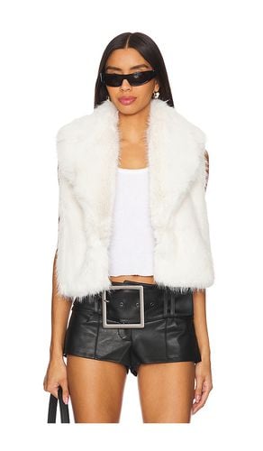 Vanessa Faux Fur Vest in White. - size L (also in M, S) - SAM. - Modalova