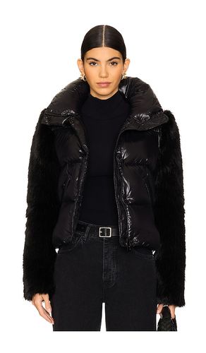 Gianna Faux Fur Trim Jacket in Black. - size L (also in M, S, XS) - SAM. - Modalova