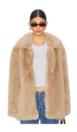 Abrigo carmen faux fur en color bronce talla L en - Tan. Talla L (también en M, S, XL, XS, XXL, XXS) - Sanctuary - Modalova