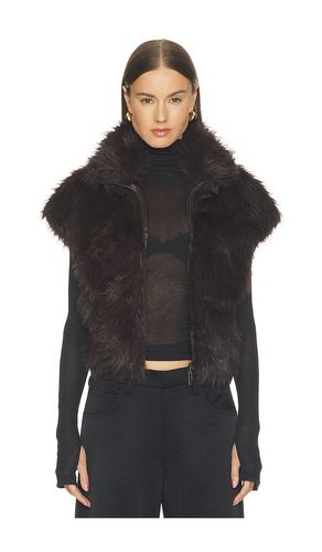 Silky Faux Fur Vest in Chocolate. - size S (also in M) - Sanctuary - Modalova